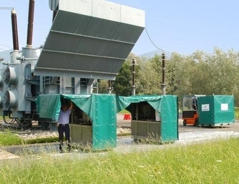 Installazione di un cantiere per il trattamento olio e trasformatore