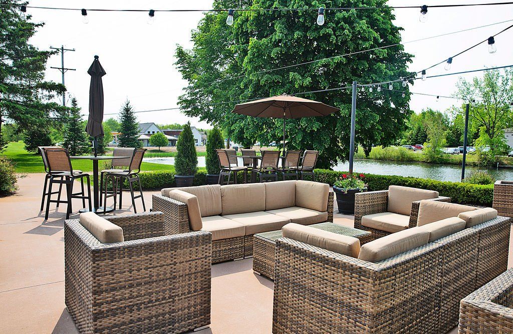exterior patio of Antler's