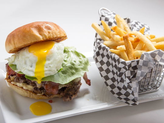 burger and fries