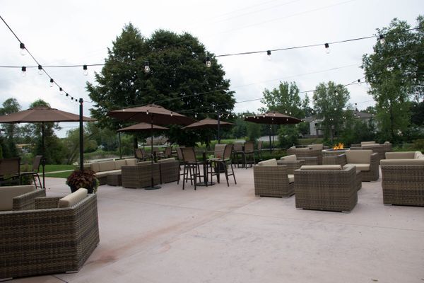exterior patio of Antler's