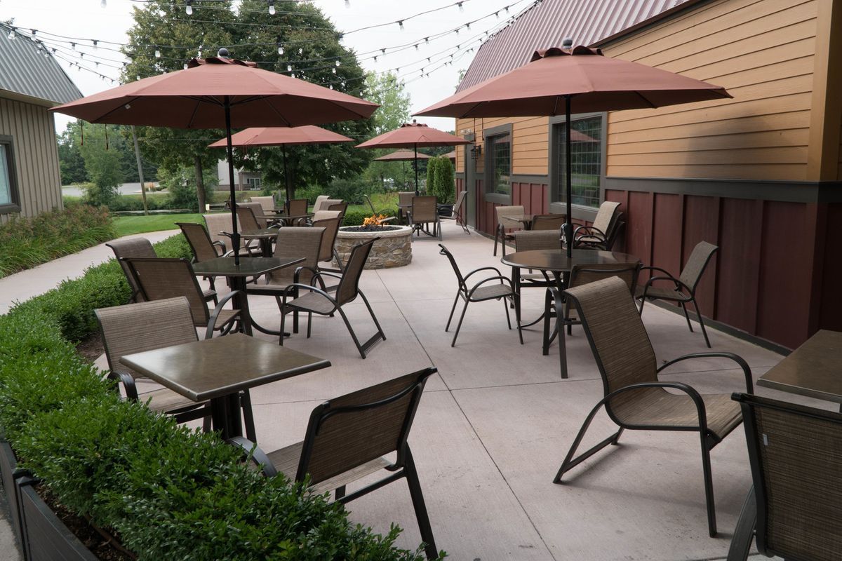 exterior patio of Antler's