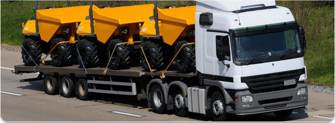 Commercial vehicle repairs in Scotland Articulated lorry with dumper trucks on it