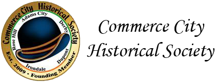 the commerce city historical society logo