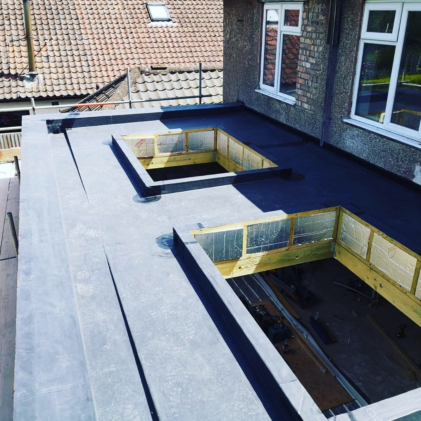a roof with a hole in the middle of it