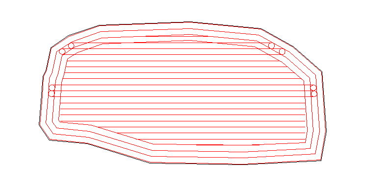 Typical gantry tractor tracking pattern