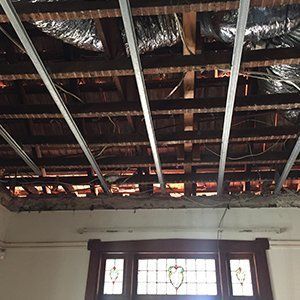 uncovered ceiling