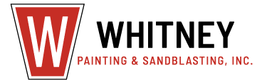 Logo for Whitney Painting & Sandblasting, Inc. features a red