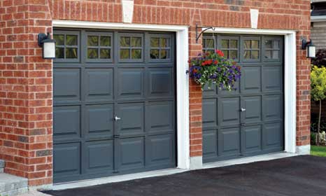 A modern garage door showroom