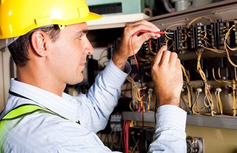 Electrical testing by an electrician