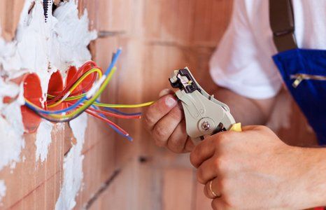 Domestic electricians at work