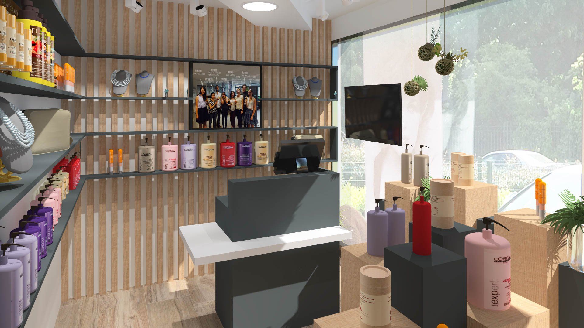 Conception et réalisation d'un salon de coiffure