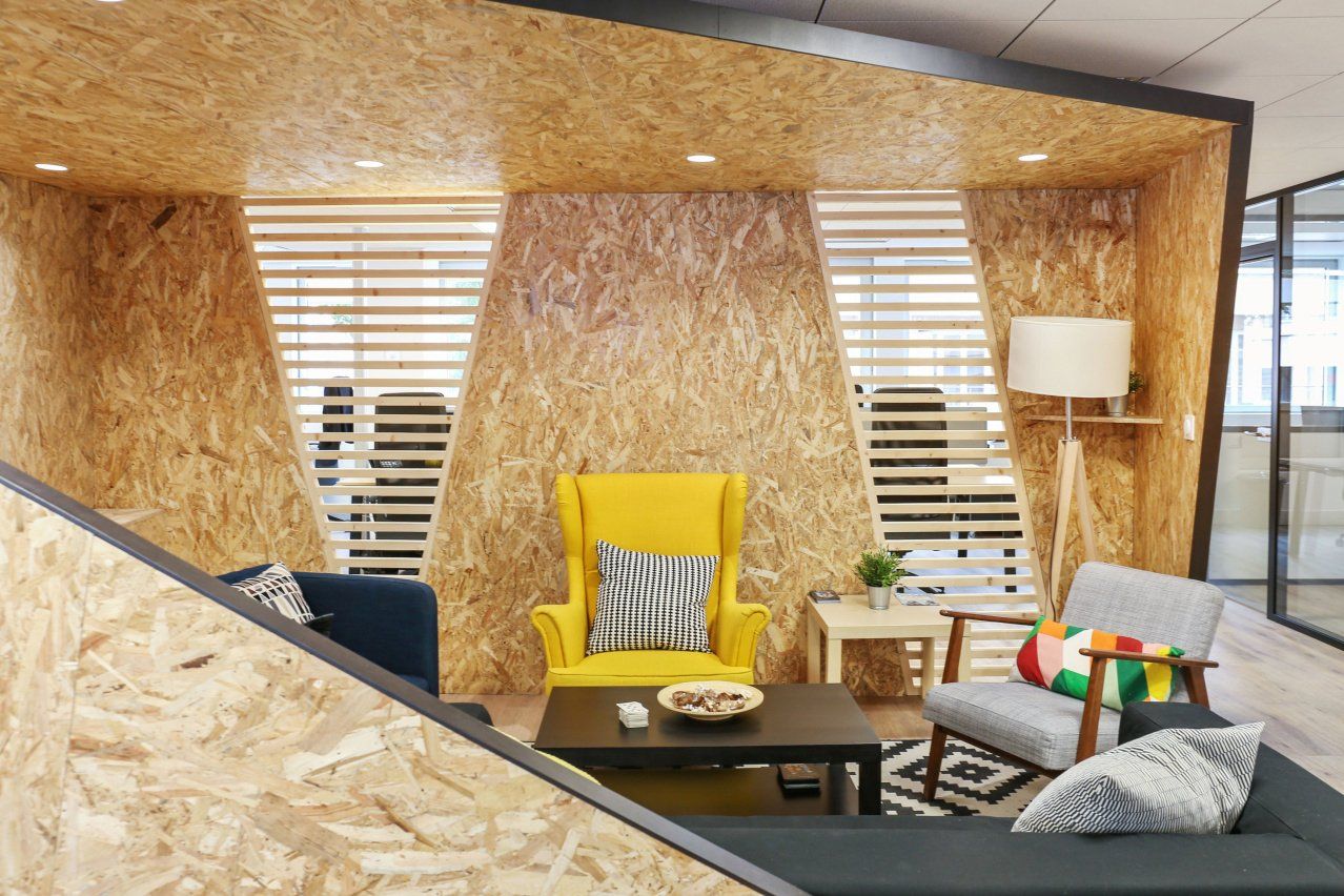 Agencement de bureaux avec espace détente à Lyon 3