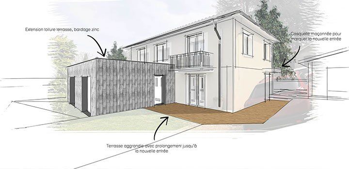Création d'une extension de maison par l'agence Atelier OCTA