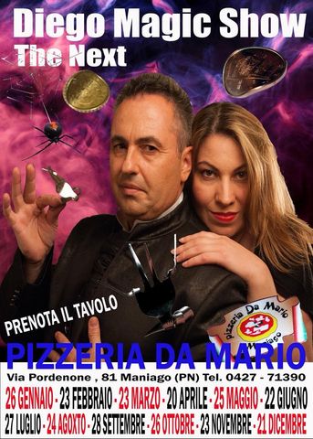 Locandina dello show del mago Diego