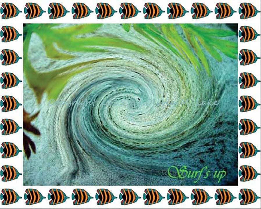 surf and fish greeting card