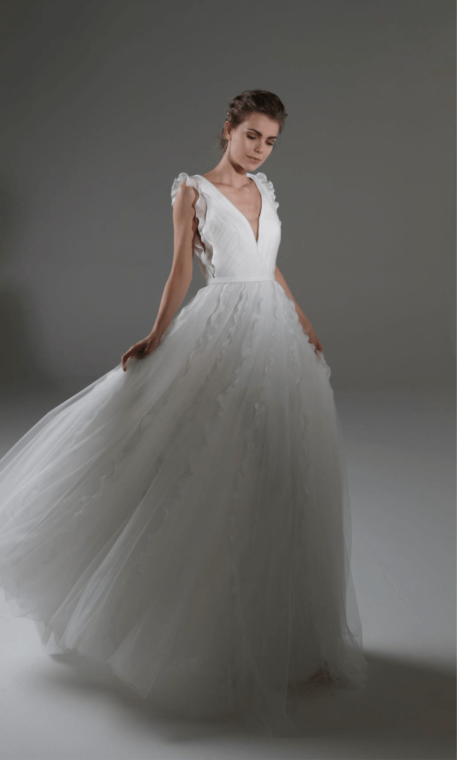 abito da sposa con scollatura