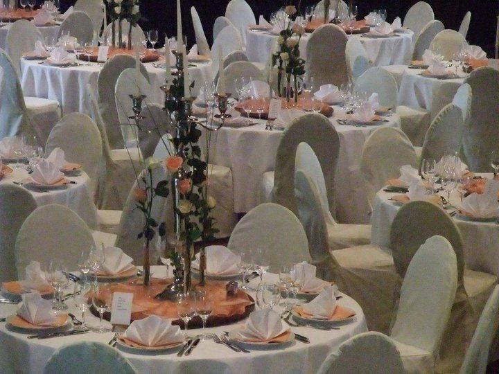 Tischdekoration bei Hochzeitsfeier im Reithaus Ludwigsburg 2011