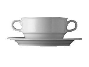 Suppentasse mit Untertasse