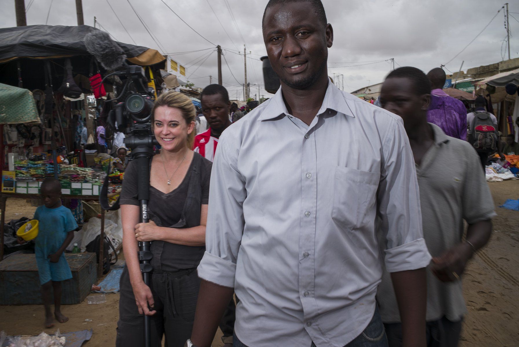 Vibrant market scene, a hub of economic and social activity.