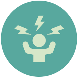 icon of character in stress