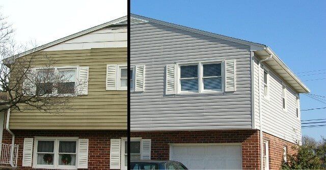 Before and After Siding Renovation — Baldwin, MD — J.W. Calvert MFG.