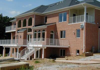 Railings on Big House — Baldwin, MD — J.W. Calvert MFG.
