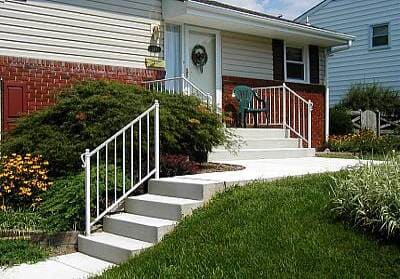 White Hand Railings — Baldwin, MD — J.W. Calvert MFG.