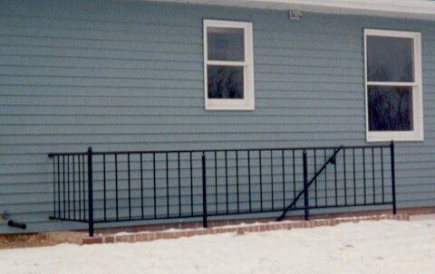 Railings to Basement — Baldwin, MD — J.W. Calvert MFG.