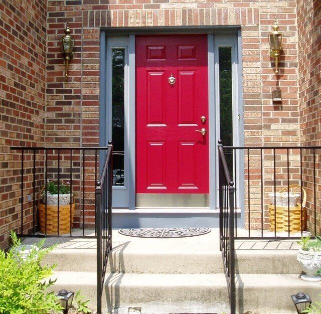 Red Entrance Door — Baldwin, MD — J.W. Calvert MFG.