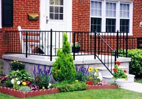 Black Railings on House — Baldwin, MD — J.W. Calvert MFG.