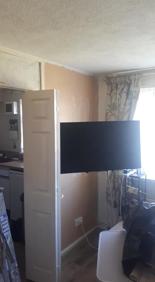 dmlater before wallpaper hanging in bury