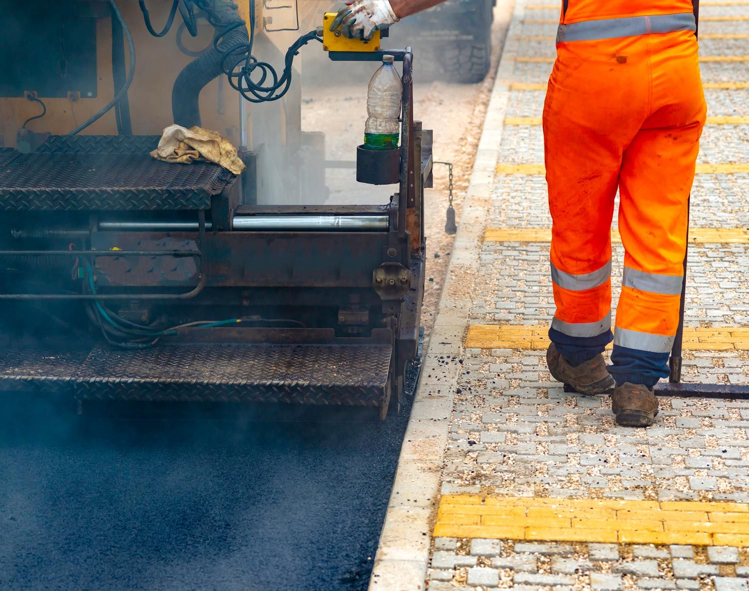 Compact Steamroller Flattening Out the Asphalt — Zanesville, OH — Birkhimer Asphalt Ltd.