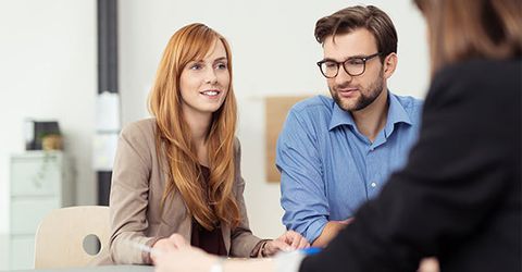 Lawyer helping couple