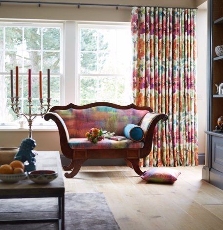 rainbow coloured sofa