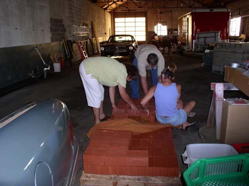 arranging bricks