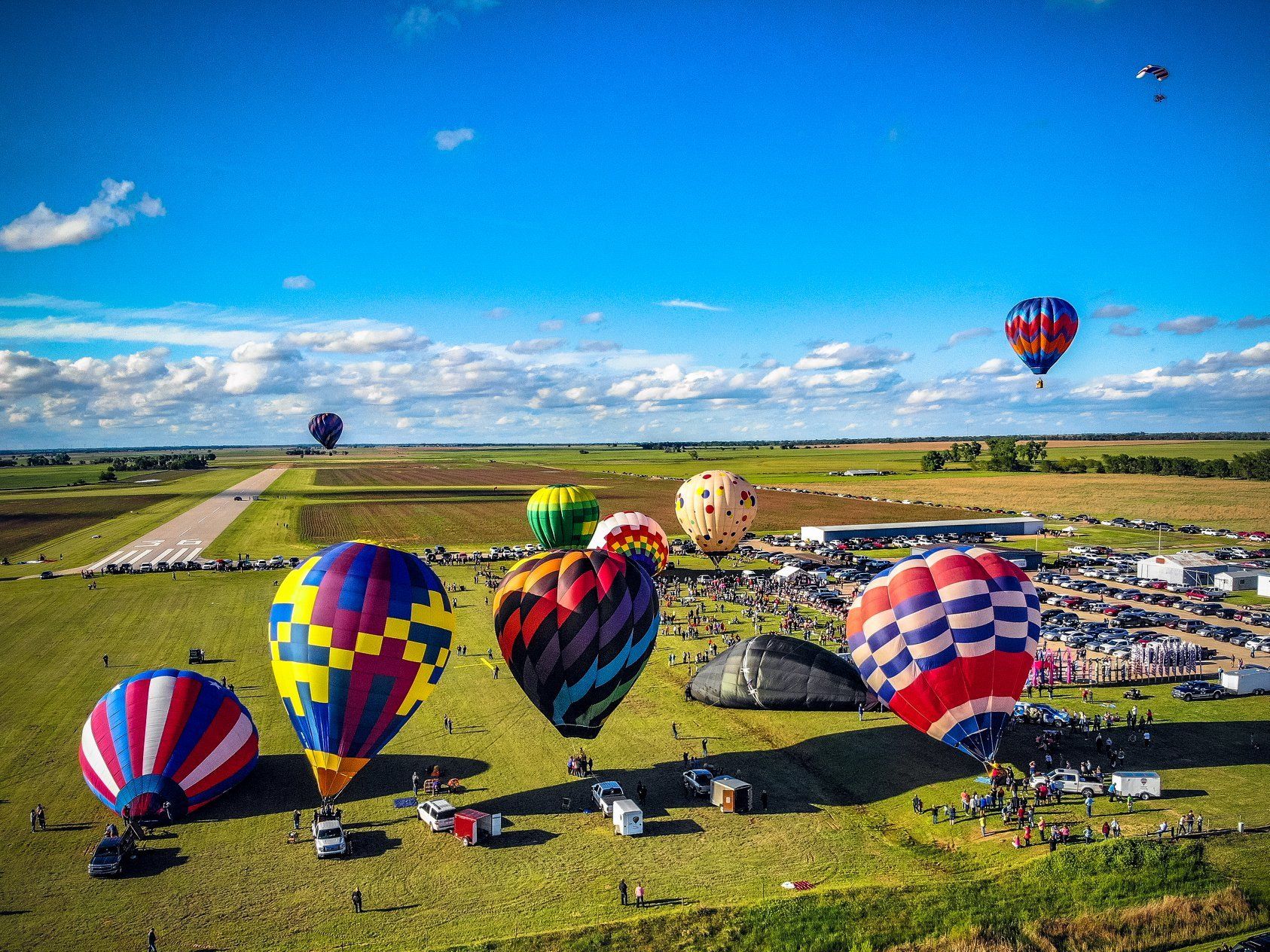 night hot air balloon