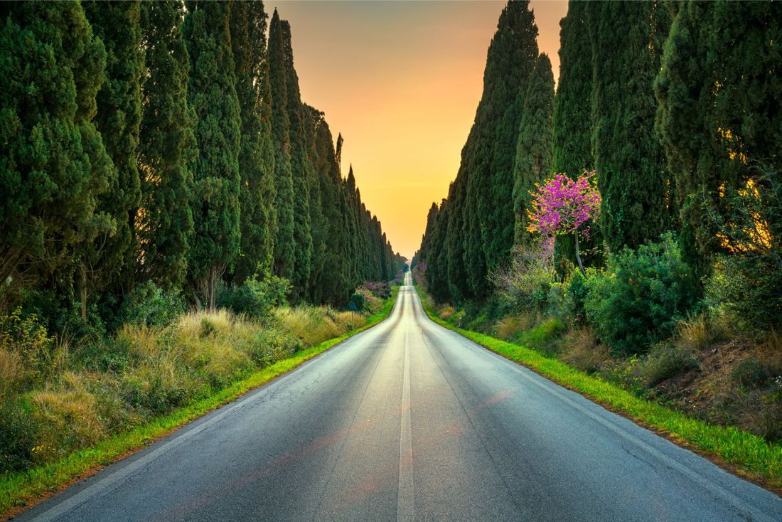 strada che porta al cimitero