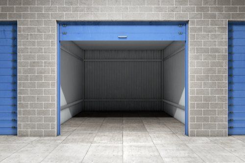 Empty Open Door Self Storage Unit
