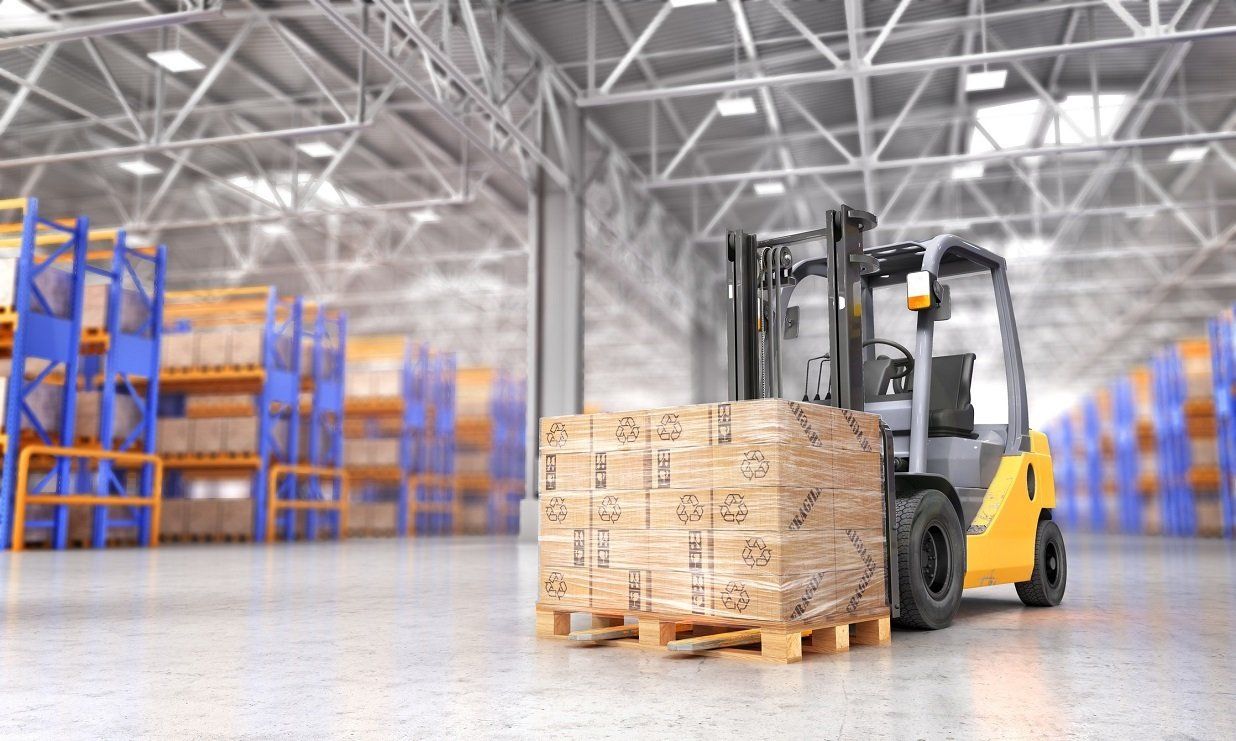 Forklift in The Big Warehouse — San Antonio, TX  — Lone Star Pallet Rack
