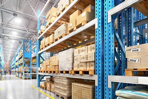 Warehouse With Full Of Cargo
