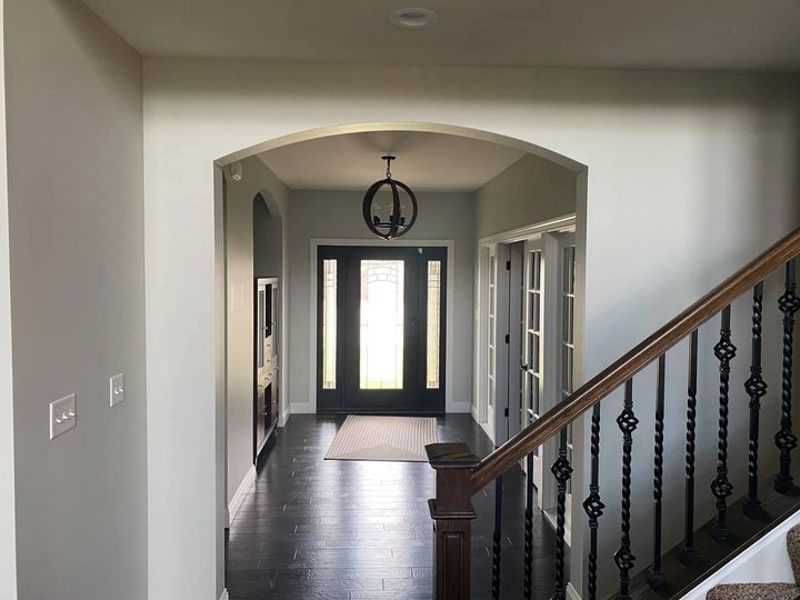 freshly painted home corridor