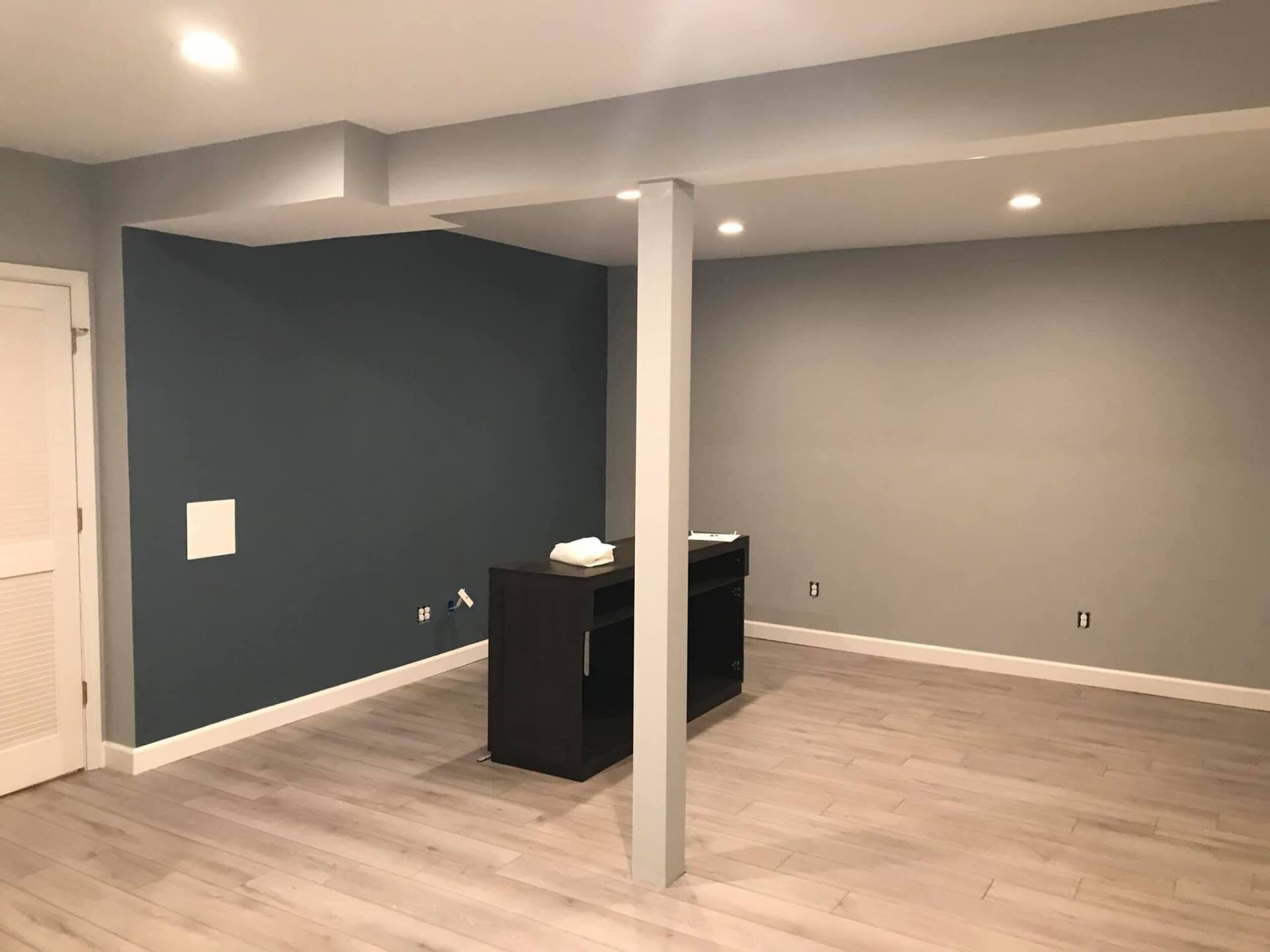 freshly painted room