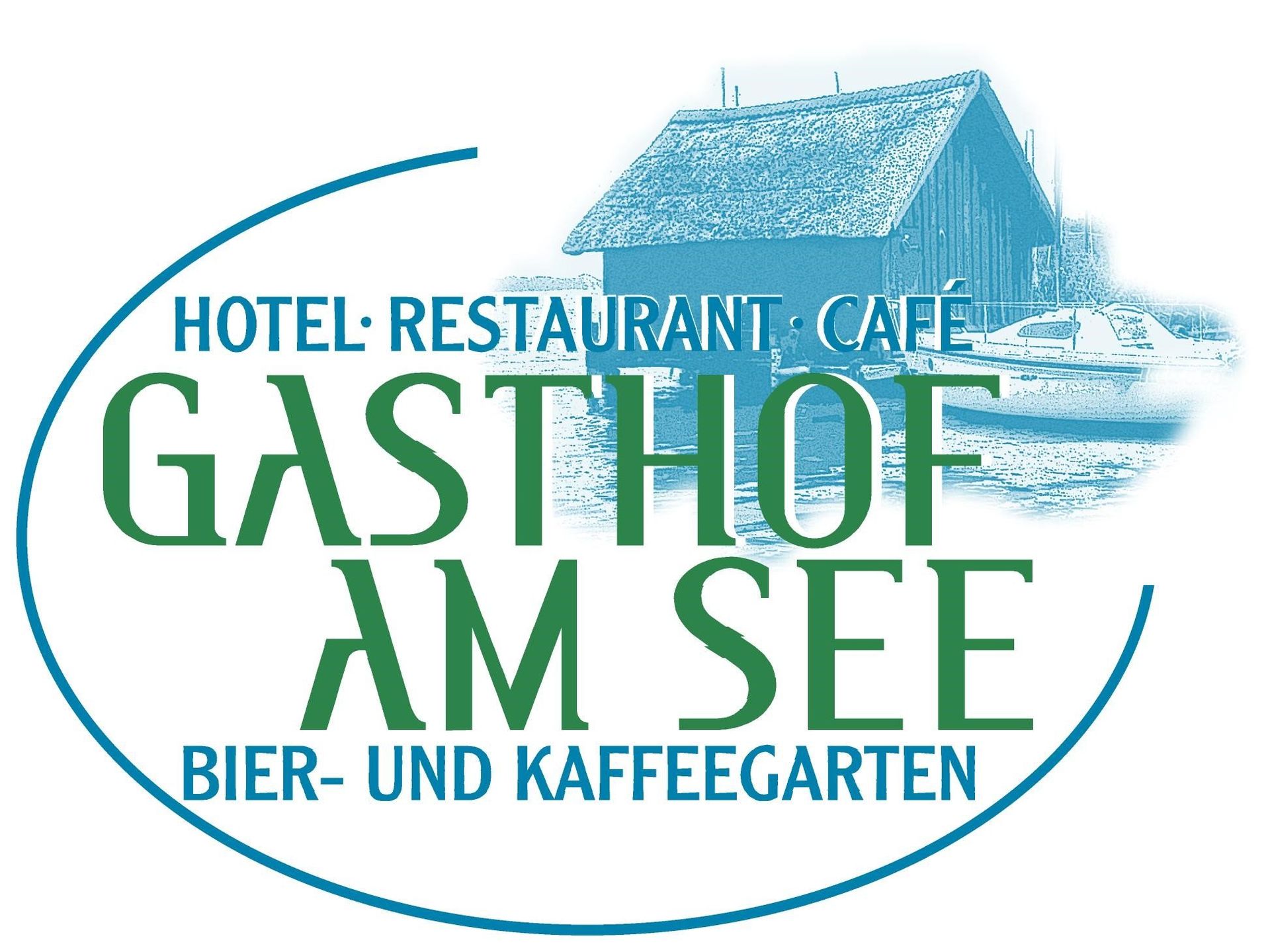 Ein Logo für ein Restaurant namens Gasthof am See