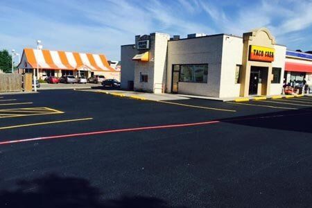 Restaurant Asphalt Parking Lot Paving — Asphalt Paving Contractor in TX