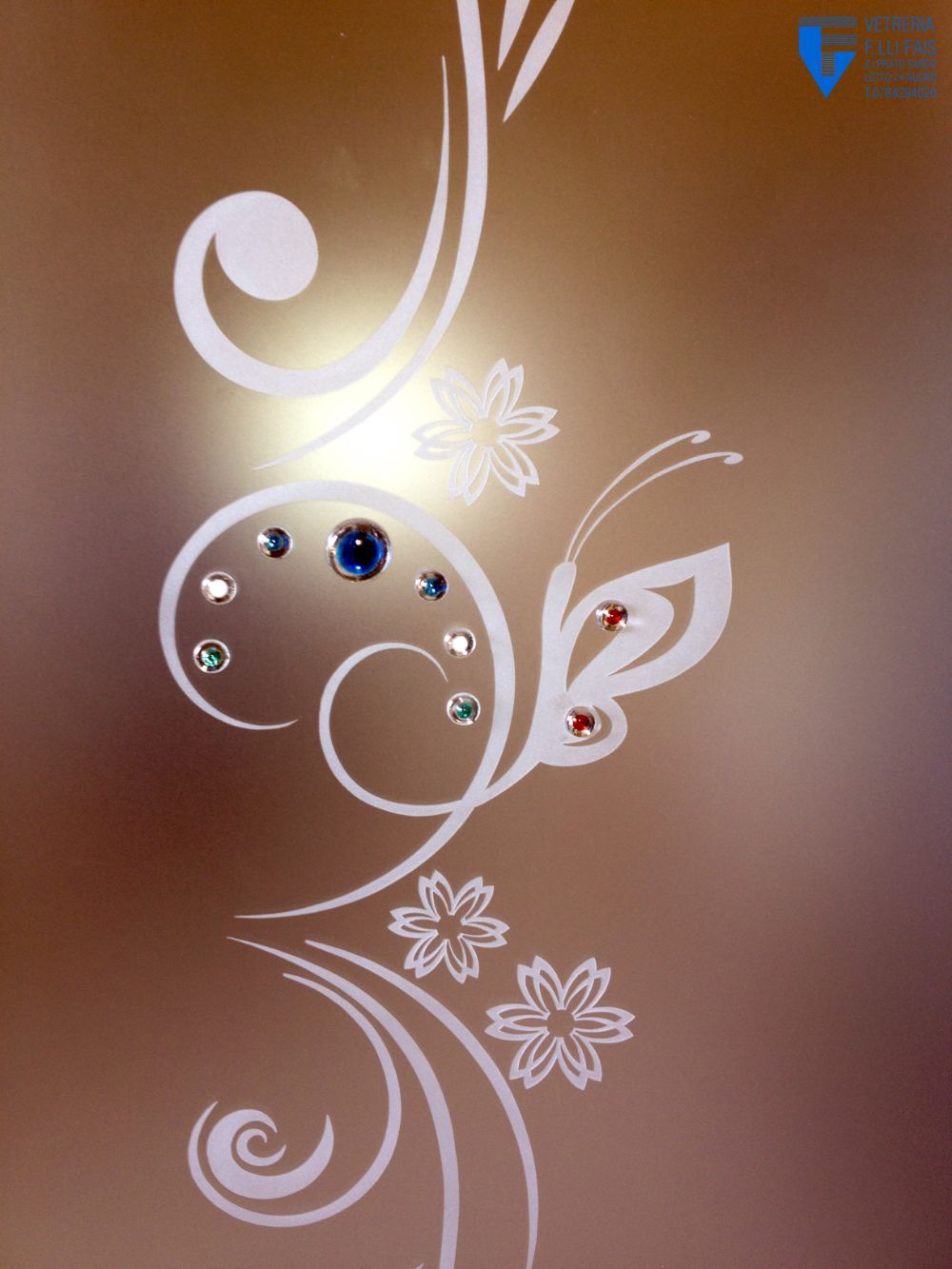 decorazione di un porta di vetro