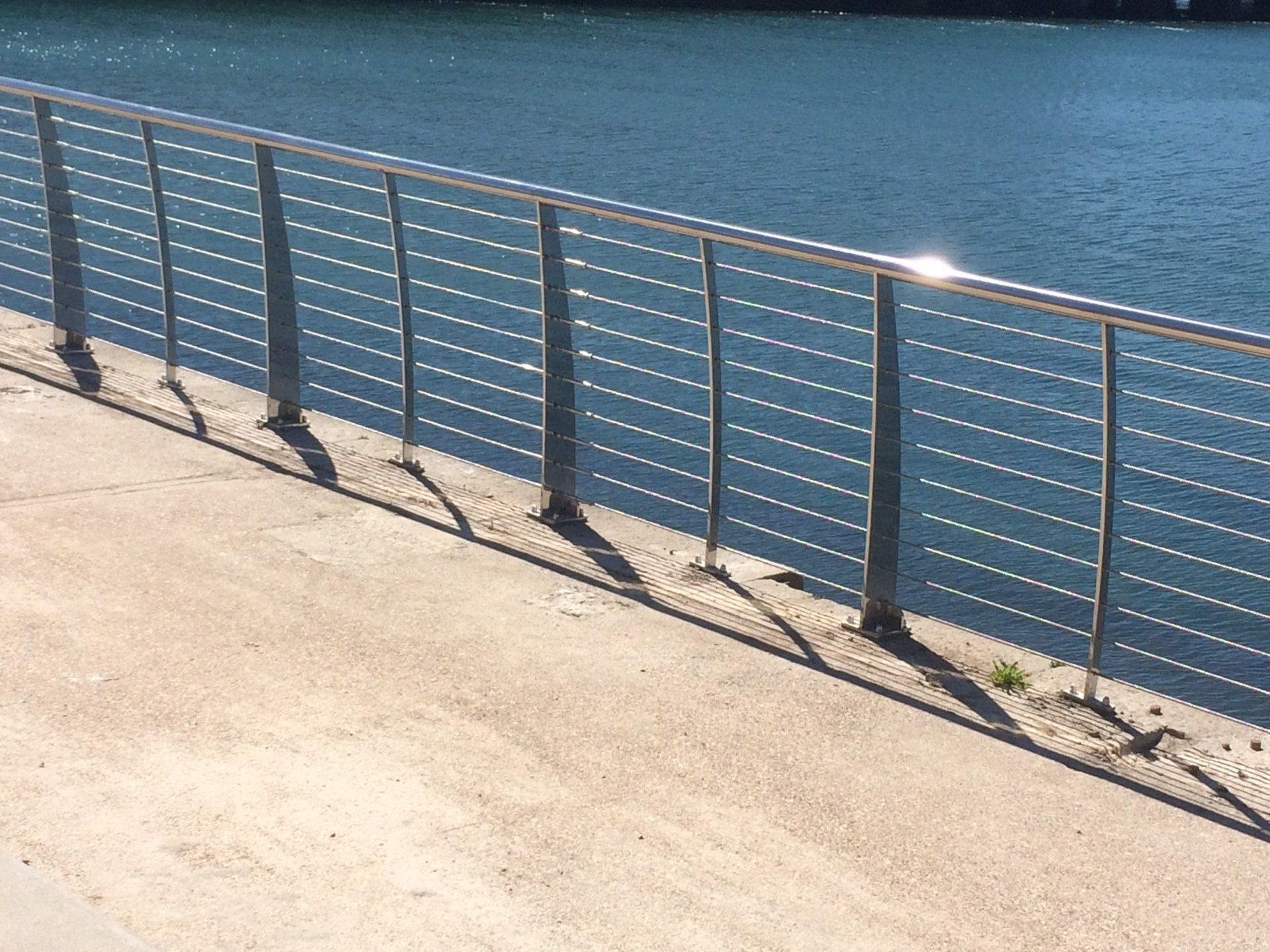 steel railing for a bridge