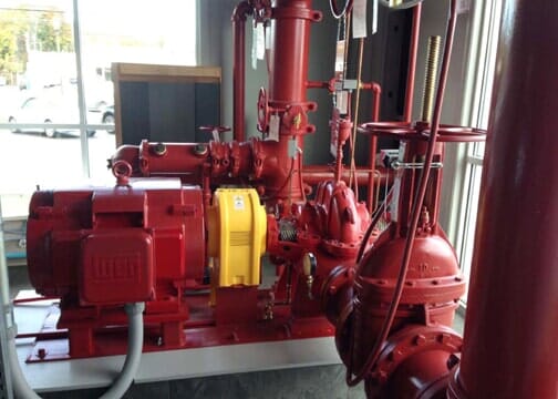 Red sprinkler motor system — fire sprinkler in Glassboro, NJ