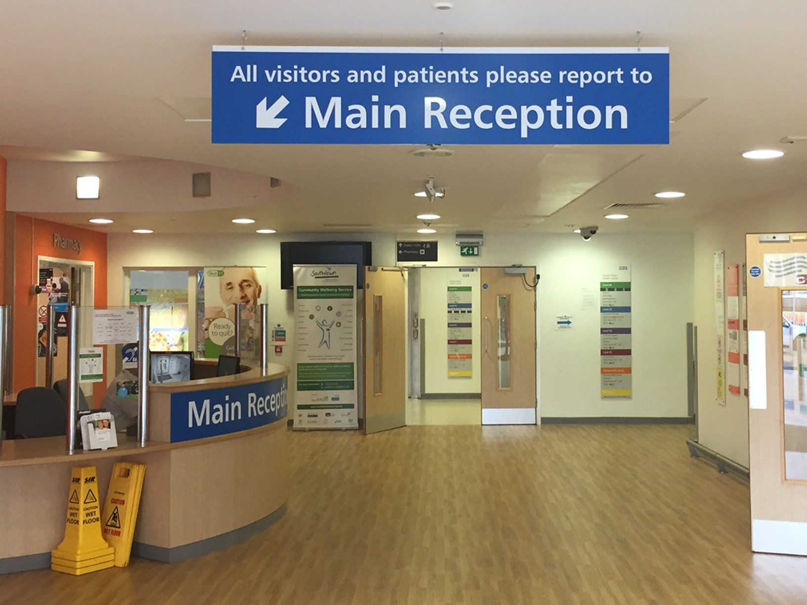 nhs suspended sign