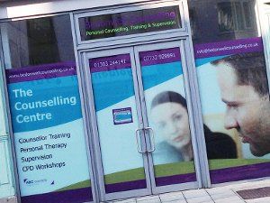 Window graphics done by Legend Signs