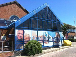 Window graphics done by Legend Signs